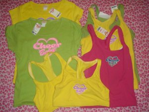JUNIOR XL Cheer Baby cheerleading clothes LOT shirt mom cheerleader