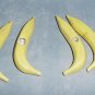 Four Ceramic Banana Beads For Macrame 4"