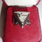 Collectible Concepts Triangle Metal Promo Ring Adjusts