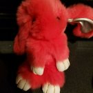 Furry Bunny Key Chain Rabbit Car Key Chain Handbag Backpack~Red