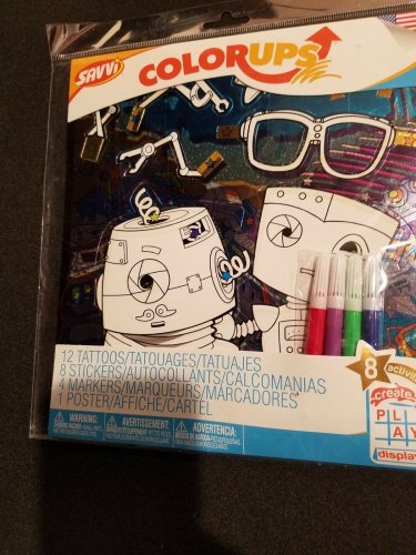 Blunder Bots Colorups + 4 Markers 12 Tattoos 8 Stickers 8 Activities