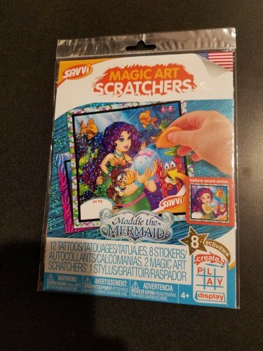 Maddie The Mermaid Magic Art Scratchers 2 Scratchers 12 Tattoos 8 Stickers