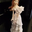Quinceanera Cake Topper Large Figure White Dress with Bouquet