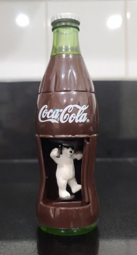 COCA-COLA Bottle Windup Dancing Spinning Polar Bear  B KING 2000 Collector's Toy