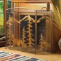 Rustic Forest Fireplace Screen