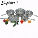 Superior 10 Piece Stainless Steel Cookware Set