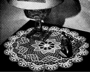 Doily 7796 Crochet Table Doily Vintage Pattern,Spool Cotton Co.