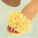 PomPom Slippers  HouseShoes Scuffs, Crochet Pattern Slippers