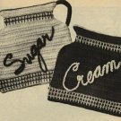 Crochet Patterns Pdf Sugar Creamer Crochet PotHolders Vintage