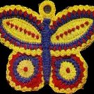 Crochet Butterfly Pattern Pdf  Potholder Vintage