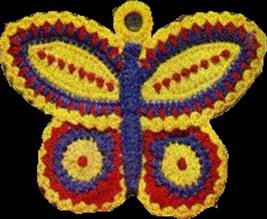 Butterfly Potholder | Crochet Patterns - Get Started Crocheting