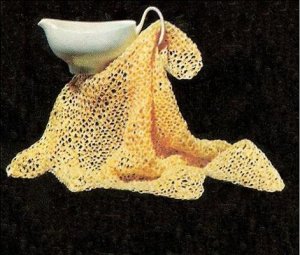 Vintage Kitchen Dishcloth Chevron Towel, Knit Pattern