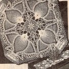 Pineapple vtg pattern  lace crochet square birds doily