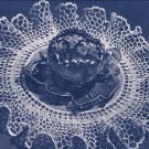 Vintage Crochet Ruffle Doily Pattern with Linen-Center