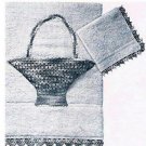 Crochet Washcloth Basket Towel Applique