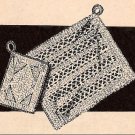 Potholder Dishcloth,Knit Vintage Set Knitting Patterns