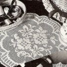 Filet Crochet Lace Rose Doily, Rose Doily Flower Pattern