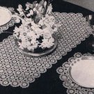 Runner crochet luncheon table patterns crochet set