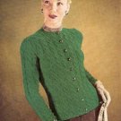 Classic Knit Cardigan Pattern, Vintage Button Cardigan