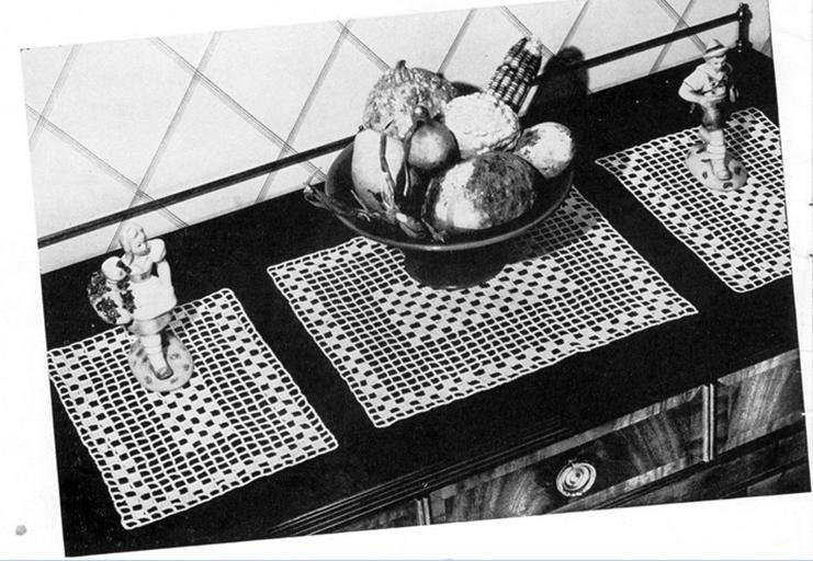 Crochet Dresser Doily Set