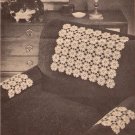 Daisy Crochet Chair Set, Vintage Pattern Crochet Doilies