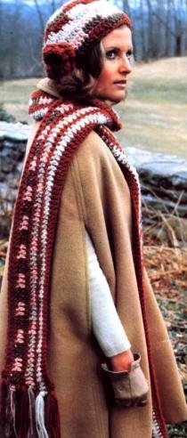 Crochet Scarf Matching Set with Hat