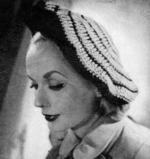 Pattern Crochet Women 1940s Hat Crochet Pattern, Beret Hat Crochet
