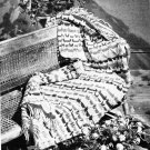 Crochet Blanket 50x64 Size Afghan Pattern Striped Vintage Blanket