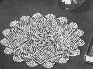 Crochet Pattern Irish Scroll Doily, Vintage Pattern