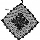 Granny Square Rose Potholder Pattern Hotmat