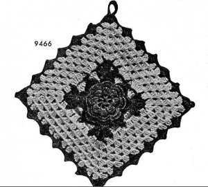 Granny Square Rose Potholder Pattern Hotmat