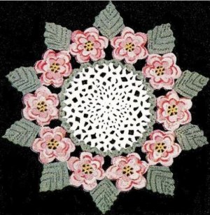 Crochet Pattern Irish Rose, Doily Pattern