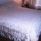 Antique bedspread popcorn pattern white handmade