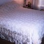 Antique bedspread popcorn pattern white handmade