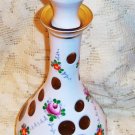 bohemia  case cut glass decanter,Amber-white-Antique