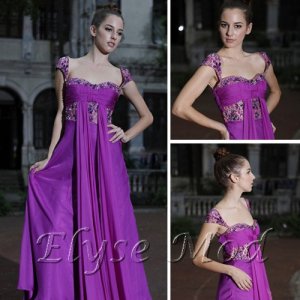 ELYSEMOD A-line Off-the-shoulder  Floor-length Tencel Chiffon Quick Delivery/ Evening/ Fromal Dress