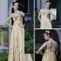 ELYSEMOD  Empire Spaghetti Straps Sweep/Brush  Pearl Satin Quick Delivery/ Wedding Party Dress