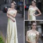 ELYSEMOD  A-line Strapless Floor Length Satin Quick Delivery Evening/ Prom Dresses