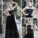ELYSEMOD Sheath/Colum  Halter Floor Length Bead/Rhinestone Quick Delivery Homecoming
