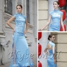 ELYSEMOD Sheath/Colum  Halter Asymetrical Embroidery Quick Delivery Bridesmaid Wedding Party Dress