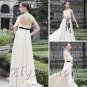 ELYSEMOD A-line StraplessBrush Train Applique Quick Delivery Prom Wedding Party Dress