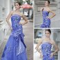 ELYSEMOD Trumpet/Mermad Strapless Floor Length Print Flower Quick Delivery Prom Dresses