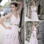 ELYSEMOD Trumpet/ Mermaid V-neck Floor Length Chiffon Rhinestone Quick Delivery Formal Dresses