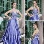 ELYSEMOD  A-line V-neck Floor Length Elastic Silk-like Satin Quick Delivery Formal Dresses