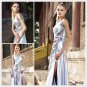 Trumpet / Mermaid V-neck Ankle-length Sleeveless Elastic satin Evening Dress by Elysemod 80152