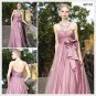 A-line Jewel Ankle-length Sleeveless Organza Satin Quick Delivery/ Prom Dress by Elysemod 80191