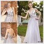 Elysemod A-line V-neck Ankle-length Sleeveless Chiffon Elastic satin/ Evening Dress 80199