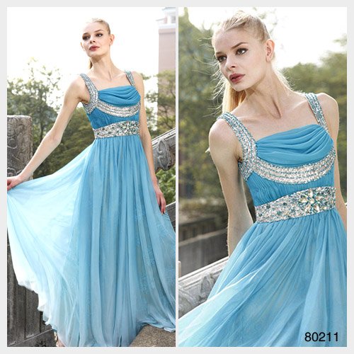 Elysemod A-line Square Sweep / Brush Train Sleeveless Women's Dresses/ Evening Dress 80211