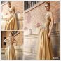 Elysemod A-line V-neck Floor-length Sleeveless Elastic satin Women's Dresses/ Evening Dress80 205