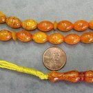 PRAYER WORRY BEADS REAL GOLD AMBER + MOTHER OF PEARL